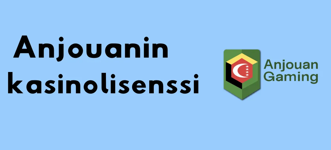 Anjouan Gamingin logo ja otsikko ”Anjouanin kasinolisenssi”