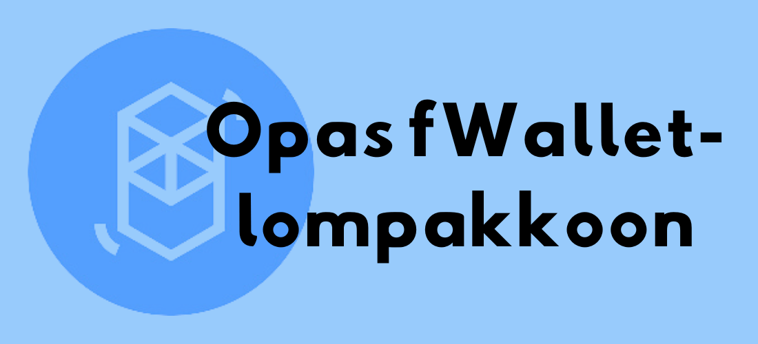 Opas fWallet-lompakkoon -teksti Fantomin logon vieressä vaaleansinisellä taustalla.