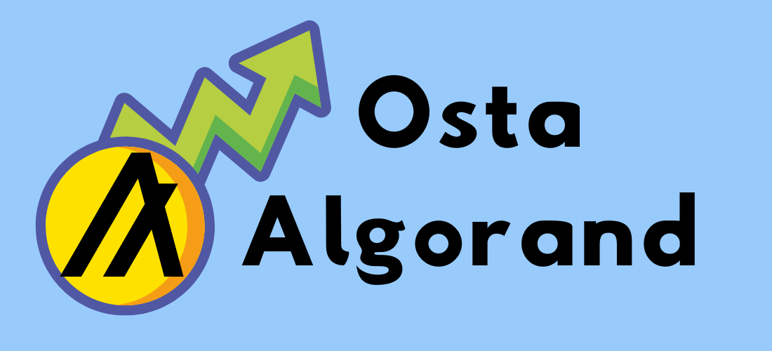 Osta Algorand – kaavio nousunuolella ja Algorandin logo